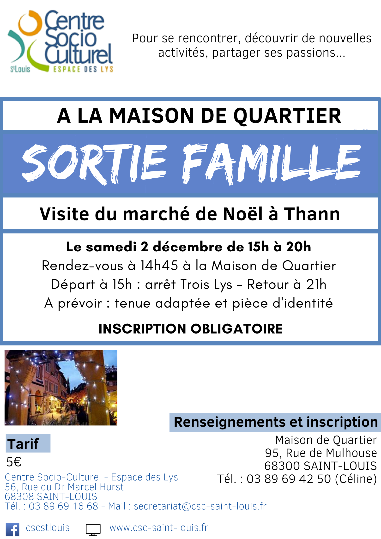 SORTIE FAMILLE MARCHE DE NOËL